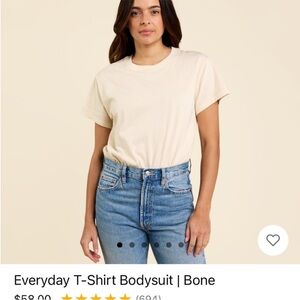 Nuuds Everyday T-shirt Bodysuit  Bone size medium womens